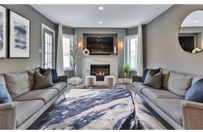 Син вълнен килим 200x300 cm Albo - Agnella