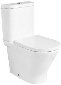 Тоалетна чиния за моноблок, Roca, A3420N7000 ROUND, долепена до стената, 37x60x79см