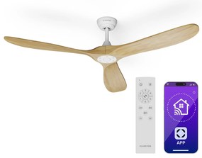 Klarstein Вентилатор за таван Bahama Breeze Smart, роторни перки от масивна дървесина, дистанционно управление + управление с приложение