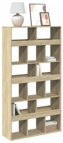 3309377 vidaXL Библиотека, сонома дъб, 100x33x187,5 см, инженерно дърво