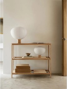 Бяла/в естествен цвят настолна лампа с хартиен абажур (височина 45 cm) Kami – Blomus