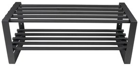 Черен метален шкаф за обувки Rumo - Spinder Design