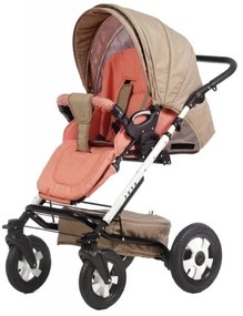 Комбинирана бебешка количка Zeta DIZAIN BABY - оранжева