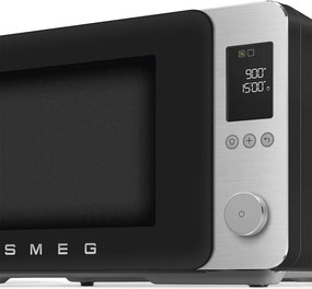 Комбинирана микровълнова фурна с горещ въздух SMEG Collezione MOC02BLMEU, 900W, 27 л, 25 програми, Плавно затваряне, Индивидуални настройки, Черен мат