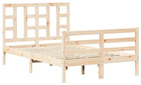 3193916 vidaXL Рамка за легло с табла, 120х200 см, масивно дърво