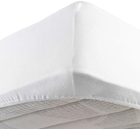 Бял еластичен чаршаф от джърси 90x190 cm Jersy – douceur d'intérieur
