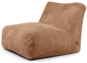 Кафяв пуф от рипсено кадифе Tube 100 – SLOWDOWN