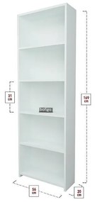 Етажерка Bookshelf - бяла