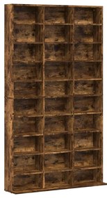 815090 vidaXL Етажерка за дискове опушен дъб 102x23x177,5 см инженерно дърво