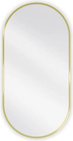 Mexen Loft овално огледало за баня 90 x 45 см, златна рамка - 9851-090-045-000-50