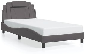 3208078 vidaXL Рамка за легло Viana без матрак, сива, 100x200 см, изкуствена кожа