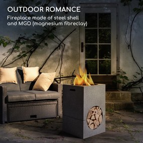 Blumfeldt Monolith, огнище с грил, MGO и стоманен корпус, включително защита от искри