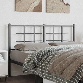 355593 vidaXL Метална табла за глава, черна, 135 см