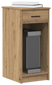 858748 vidaXL Стойка за компютърна кула с чекмедже дъб артизан 35x45x77 см