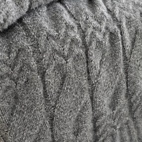 Сиво плетено одеяло 150x200 cm Cable Knit – Bianca