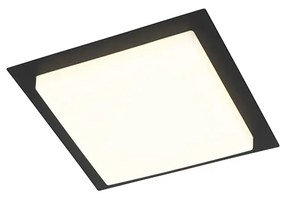 Модерен плафон черен квадрат с LED IP44 - Lys