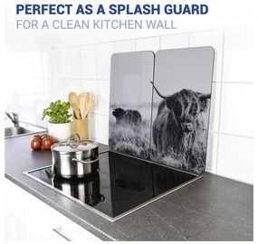 Капаци за печка от закалено стъкло 2 бр. 30x52 cm Universal Highland Cattle – Wenko