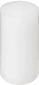 Свещ без аромат atmosphera Hugo, Кръгла, 7x13 см, Бяла