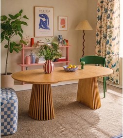 Кръгла сгъваема трапезна маса с дъбов плот ø 120 cm Osaka – House Nordic