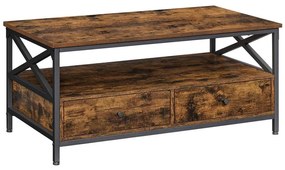 Холна маса TOREN кафява/черна