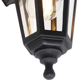 Интелигентна външна стенна лампа черна IP44 с Wi-Fi ST64 - New Haven