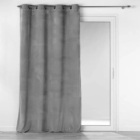 Сива завеса от рипсено кадифе 140x260 cm Casual – douceur d'intérieur