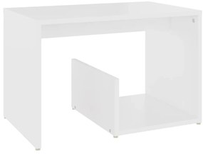 806696 vidaXL Странична маса, бяла, 59x36x38 см, инженерно дърво