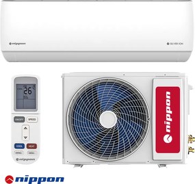 Инверторен климатик Nippon KFR 24DC SILVER ION 3, 24000 BTU, 44 м2, A++ / A+, R-32, Бял