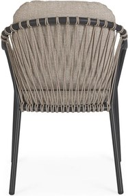 Светлокафяв градински стол метален Edvige – Bizzotto