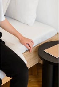 Двойно легло 200x200 cm ПДЧ от декор от дъб без табла с включена подматрачна рамка в естествен цвят Streiko – noo.ma