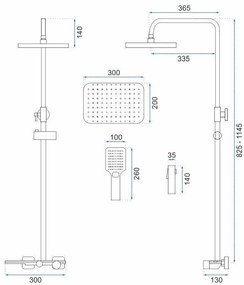 Комплект за душ REA HELIX  Nickel Brush INOX