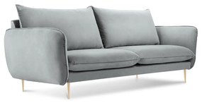 Светлосив диван от кадифе , 160 см Florence - Cosmopolitan Design