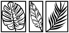 Метална декорация за стена 80x38 cm Leaf - Wallity