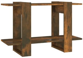 813581 vidaXL Библиотека/разделител за стая, опушен дъб, 80x30x51 см