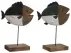 Декоративна фигурка DKD Home Decor Многоцветен Естествен Риба 18 x 8 x 26 cm (2 броя)