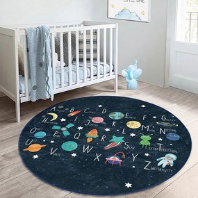 Тъмносин детски килим ø 80 cm Comfort - Mila Home