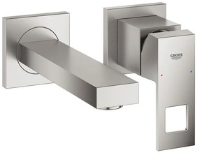 Кран за мивка стена Grohe Eurocube-Дължина 17 cm.-Silver Mat