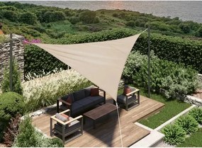 Слънцезащитно платно Hesperide Curacao Solar, Триъгълно, Пшеница - 3x3x3 m