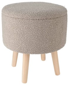 Home&Styling Табуретка за съхранение Ø35x40 см таупе