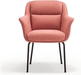 Розов тапициран трапезен стол с подлакътници Sadira – Teulat