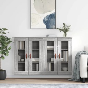 Sonata H Стенни шкафове, 2 бр, сив сонома, инженерно дърво