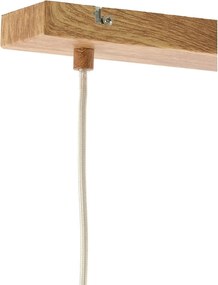 Висящо осветително тяло в естествен цвят с текстилен абажур Dania – Light &amp; Living