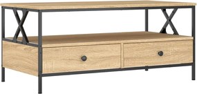 835300 vidaXL Кафе маса, дъб сонома, 100x51x40 см, инженерно дърво