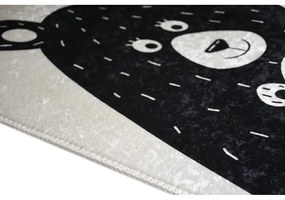 Черно-бял детски килим подходящ за пране 160x230 cm Bear Family – Vitaus