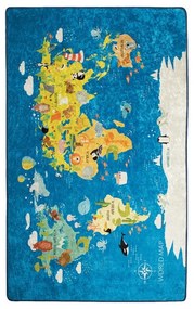 Детски килим , 100 x 160 cm World Map - Conceptum Hypnose