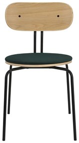 Тъмнозелено-черен трапезен стол Curious - UMAGE