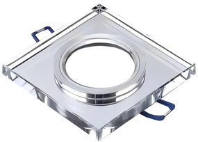 Вградено осветително тяло за окачен таван 1xGU10/MR16/10W/230V 9x9 см лъскав хром