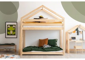 Двуетажно легло от борова дървесина в естествен цвят 80x200 cm Mila DMPB - Adeko