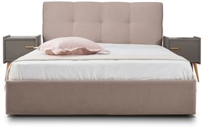 Тапицирано легло Famous-Mocca-90 x 200-Χωρίς μηχανισμό ανύψωσης