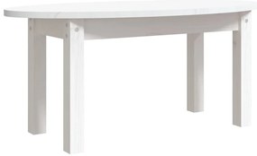 822348 vidaXL Кафе маса, бяла, 80x40x35 см, борово дърво масив